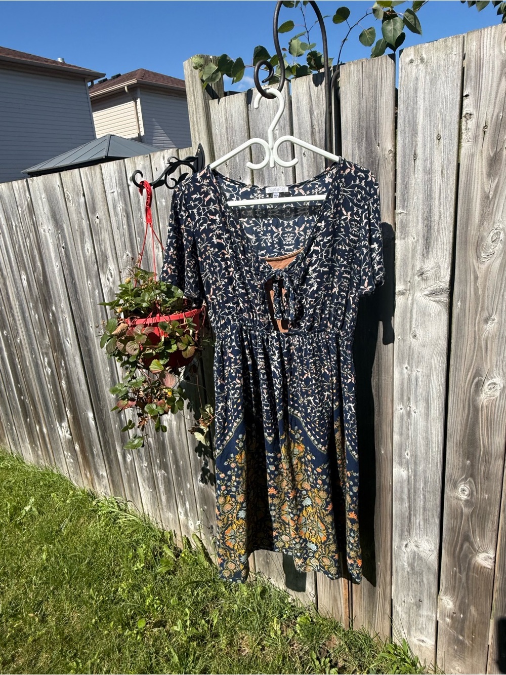 Patrons of Peace Navy Floral Print Dress